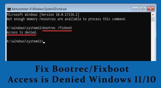 Accesso bootrec/fixboot negato