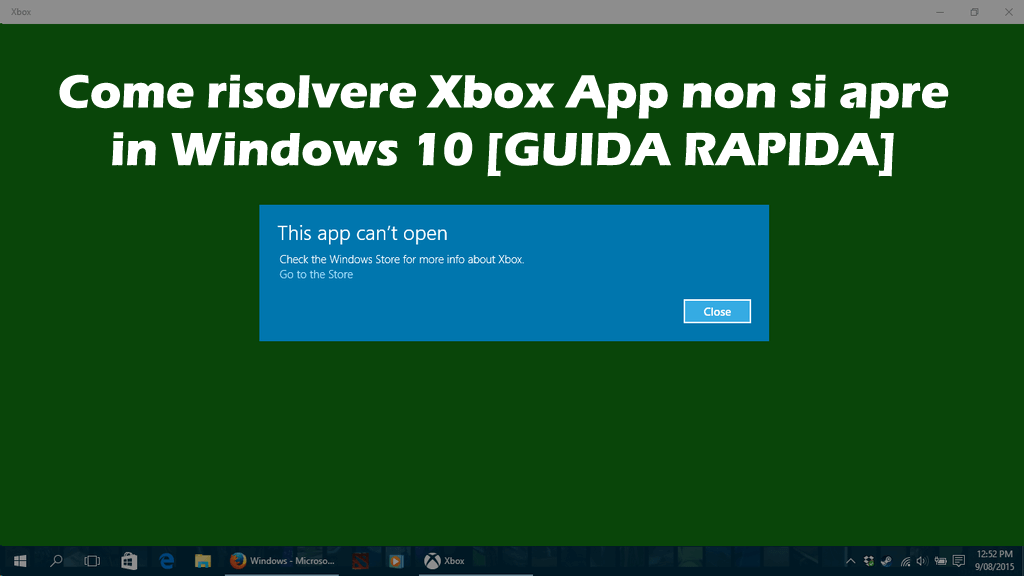 come aprire l'app Xbox in Windows 10