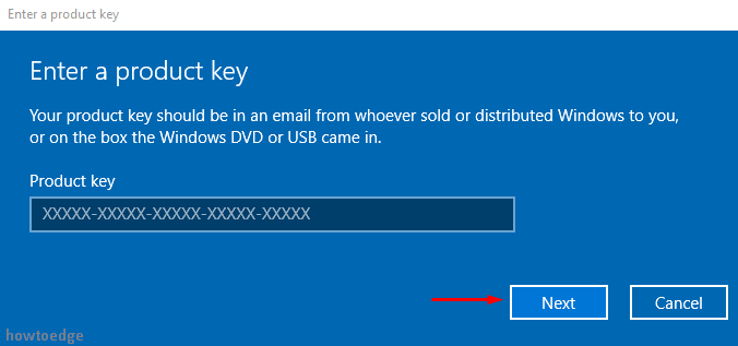 Errore di attivazione di Windows 10 0x803fa067