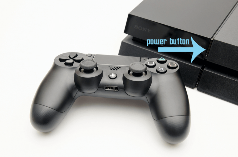 pulsante di accensione della console PS4
