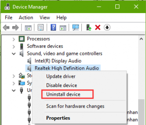 device manager window