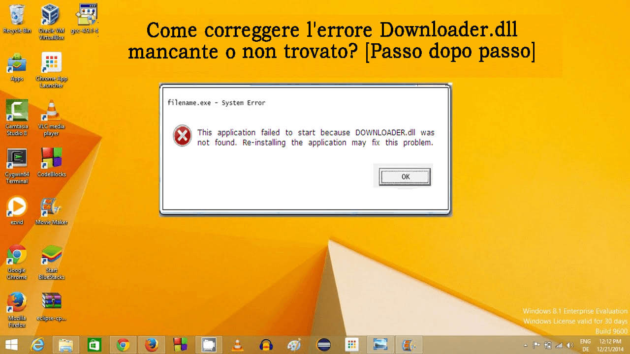 Downloader.dll errore, 