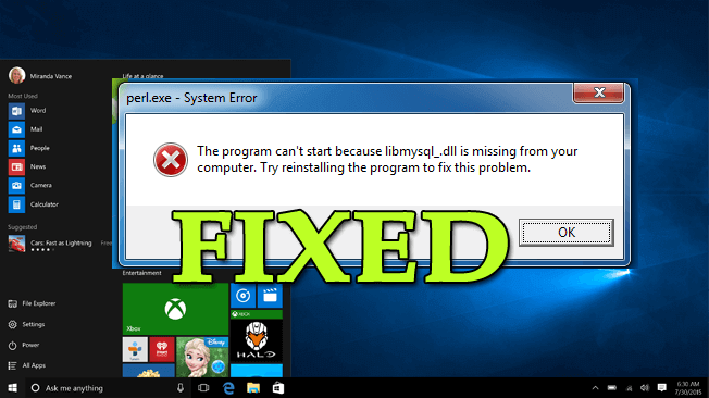Come Risolvere l'Errore "Libmysql.dll mancante" in Windows 10?