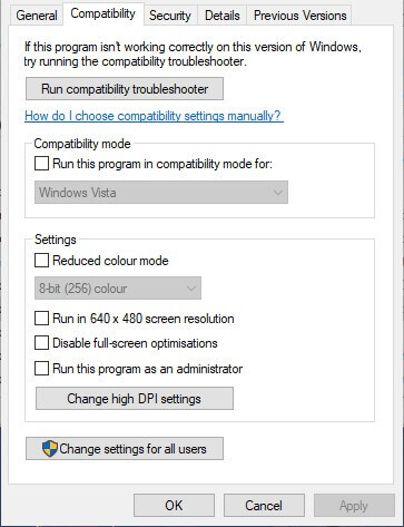 Esegui come impostazione amministratore