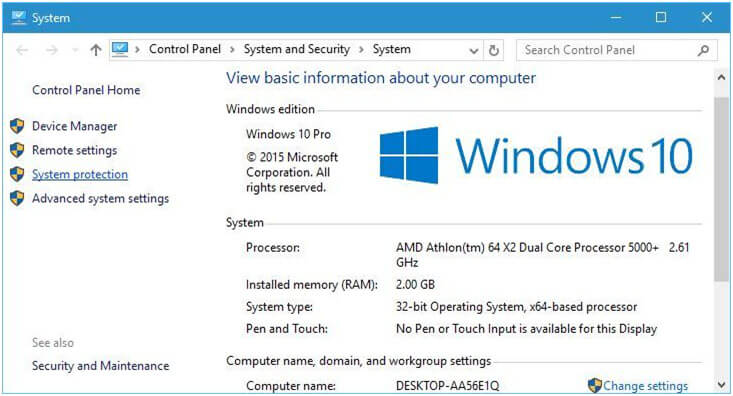 Errore di backup del sistema Windows
