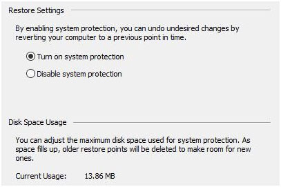 Errore di backup del sistema Windows