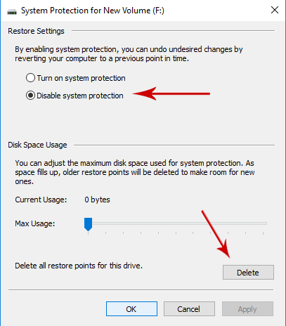 Errore di backup del sistema Windows