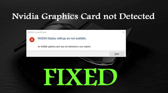 Scheda grafica Nvidia non rilevata