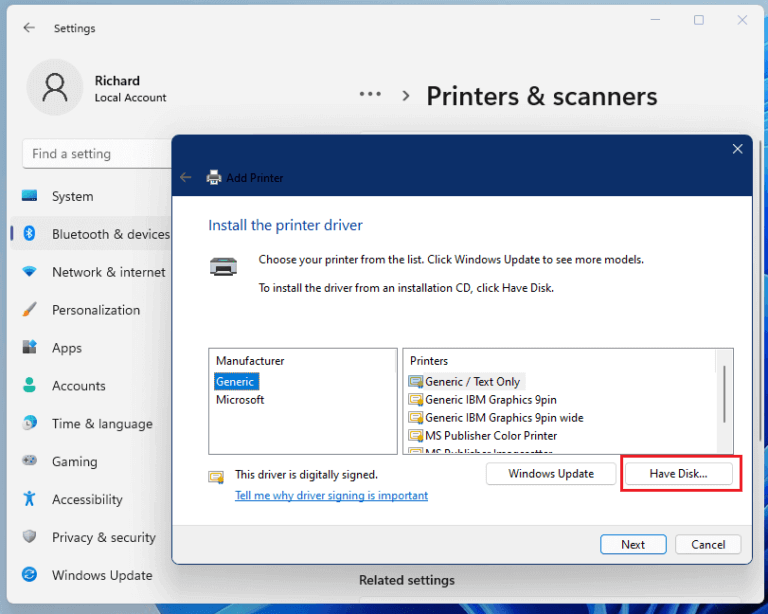 Come aggiungere una stampante in Windows 11