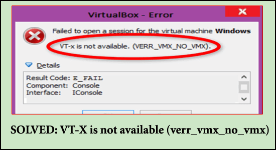 VT-X non è disponibile
