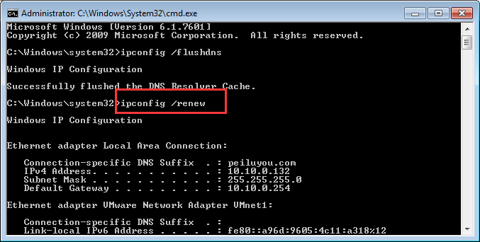 l'indirizzo IP non è stato trovato Windows 10