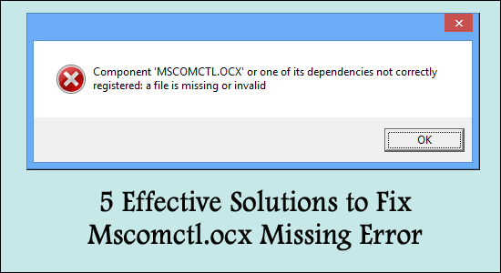 Errore mancante Mscomctl.ocx
