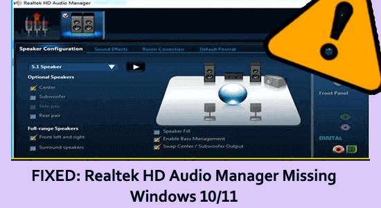 come far mancare il gestore audio Realtek HD