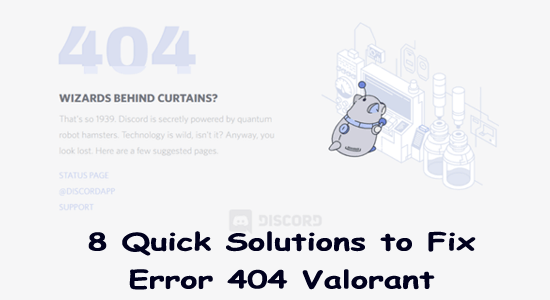 Discord errore 404 Valorant